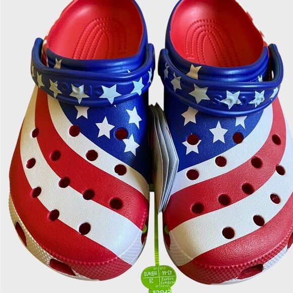NEW Crocs Classic American Flag Clogs Men’s 9 Women's 11 Team USA Patriotic - Picture 6 of 12